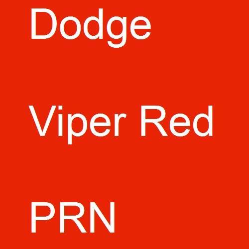 Dodge, Viper Red, PRN.